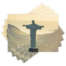 Jogo Americano com 4 peças - Cristo Redentor - Rio de Janeiro - 1589Jo
