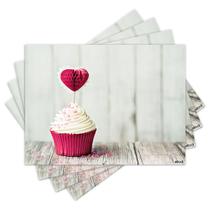 Jogo Americano com 4 peças - Cupcakes - Doces - Doceria - 1178Jo Jogo Americano com 4 peças - Cupcakes - Doces - Doceria - 1178Jo