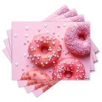 Jogo Americano com 4 peças - Donuts - Doces - Doceria - 1736Jo Jogo Americano com 4 peças - Donuts - Doces - Doceria - 1736Jo