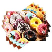 Jogo Americano com 4 peças - Donuts - Doces - Doceria - 1737Jo Jogo Americano com 4 peças - Donuts - Doces - Doceria - 1737Jo