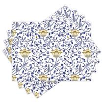 Jogo Americano com 4 peças - Flores e Ramos - Floral - 1918Jo