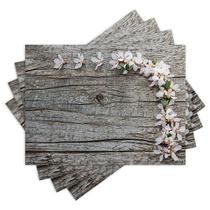 Jogo Americano com 4 peças - Flores - Floral - 1767Jo