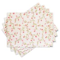 Jogo Americano com 4 peças - Flores - Floral - 1770Jo Jogo Americano com 4 peças - Flores - Floral - 1770Jo