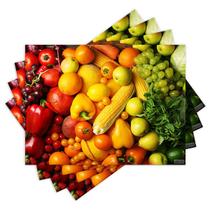 Jogo Americano com 4 peças - Frutas - Legumes - 2069Jo Jogo Americano com 4 peças - Frutas - Legumes - 2069Jo