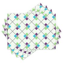 Jogo Americano com 4 peças - Geométrico - Abstrato - 1789Jo