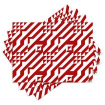 Jogo Americano com 4 peças - Geométrico - Abstrato - 1973Jo