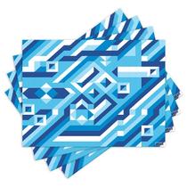 Jogo Americano com 4 peças - Geométrico - Abstrato - 1976Jo