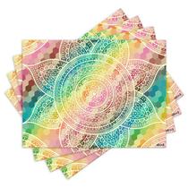 Jogo Americano com 4 peças - Mandala - 1366Jo