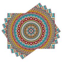 Jogo Americano com 4 peças - Mandala - 1441Jo Jogo Americano com 4 peças - Mandala - 1441Jo