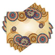 Jogo Americano com 4 peças - Mandala - 1443Jo Jogo Americano com 4 peças - Mandala - 1443Jo