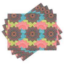 Jogo Americano com 4 peças - Mandalas - 1856Jo Jogo Americano com 4 peças - Mandalas - 1856Jo