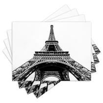 Jogo Americano com 4 peças - Torre Eiffel - Paris - França - 2183Jo