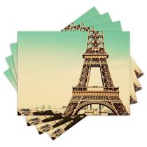 Jogo Americano com 4 peças - Torre Eiffel - Paris - Viagem - 1276Jo
