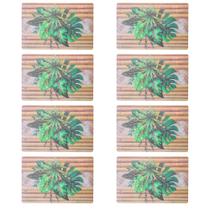 Jogo Americano Com 8 Peças 43x28cm PVC Modelo Tropical - Saldão - Multiart