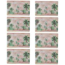 Jogo Americano Com 8 Peças 43x28cm PVC Modelo Tropical - Saldão - Multiart