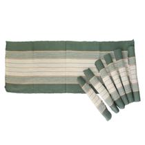 Jogo Americano De Algodão Mesa De Jantar Verde 7 Peças Jogo Americano De Algodão Mesa De Jantar Verde 7 Peças