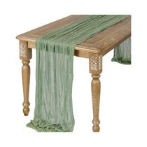 Jogo Americano de Gaze Semi-Transparente Sage - Decoração Vintage para Casamento, Natal e Jantar