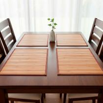 Jogo Americano de Mesa Mimo Style Bambu Natural 4pçs Transforme Suas Refeições Jogo Americano de Mesa Mimo Style Bambu Natural 4pçs Transforme Suas Refeições