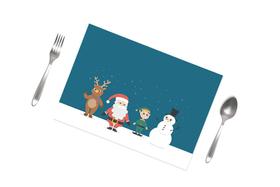 Jogo Americano De Mesa Natalino Natal Na Neve 47x30cm Jogo Americano De Mesa Natalino Natal Na Neve 47x30cm