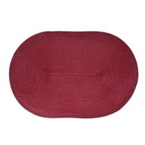 Jogo Americano de Mesa Requinte Oval Bordô - Kit com 12 Un - Tessi
