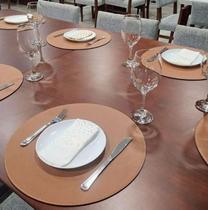 Jogo Americano De Mesa Souplax Dupla Frente Verso Redondo