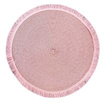 Jogo Americano De Nylon Rosa Au0079 Diâmetro 33Cm 1Unid