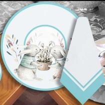 Jogo Americano De Pascoa Redondo 10 Capas 10 Guardanapos