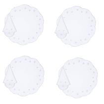 Jogo americano e guardanapo bordado (4) branco 45cm flor Jogo americano e guardanapo bordado (4) branco 45cm flor