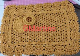 Jogo Americano em crochê unidade Jogo Americano em crochê unidade