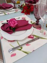 Jogo americano estampa tulipas