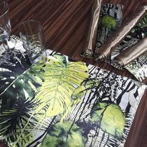 Jogo americano impermeável 1 un dupla face green gold decor Jogo americano impermeável 1 un dupla face green gold decor