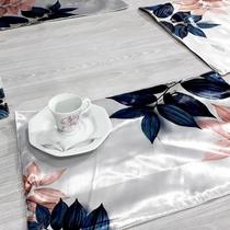 Jogo americano impermeável 4 un dupla face flowers print