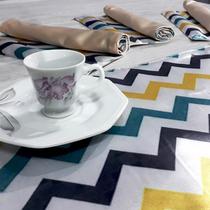 Jogo americano impermeável 4un dupla face chevron decor