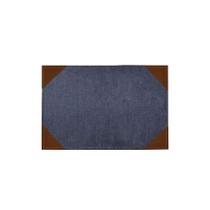 Jogo Americano Jeans com Ponteira de Couro 1un Jogo Americano Jeans com Ponteira de Couro 1un