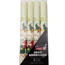 Jogo Americano Jolitex 4 Peças Pvc Menino Com Vegetais Jogo Americano Jolitex 4 Peças Pvc Menino Com Vegetais