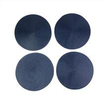 Jogo Americano Kit 4 Souspla Redondo Luxo 38 CM Descanso de Pratos Mesa Posta Polipropileno