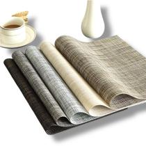 Jogo Americano Kit 6 Sousplat Mesa Posta Retangular Pvc