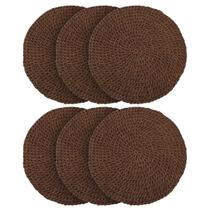 Jogo Americano - Kit C/6 Peças P/ Mesa Jantar Marrom - Dolce Jogo Americano - Kit C/6 Peças P/ Mesa Jantar Marrom - Dolce