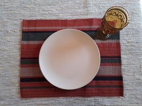 Jogo Americano Laranja Listrado (unidade) Tear Mineiro