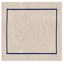 Jogo Americano Linho Off C/ Bordado Marinho Jogo Americano Linho Off C/ Bordado Marinho