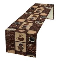 Jogo Americano Llylumty com Estampa de Café - Antiderrapante (33cm x 305cm)