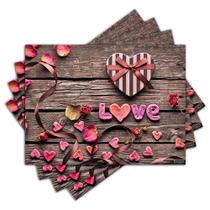 Jogo Americano - Love com 4 peças - 020Jo Jogo Americano - Love com 4 peças - 020Jo