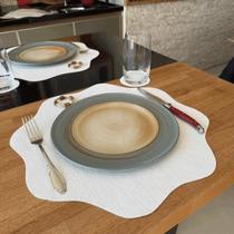 Jogo Americano Magnólia Sisal Branco 6un + 6 Porta Copos Jogo Americano Magnólia Sisal Branco 6un + 6 Porta Copos