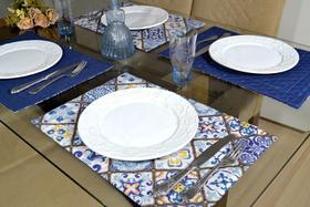 Jogo Americano Matelado Dupla Face 6 peças- Estampa Portuguesa