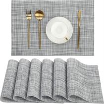 Jogo Americano Mesa Posta Impermeável 45cm x 30cm 2 Lugares Mescla Cinza