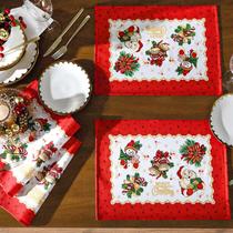 Jogo Americano Natalino 6 Lugares Estampado Dohler Natal 111