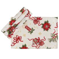 Jogo Americano Natalino 6 Lugares Estampado Dohler Natal 121 Jogo Americano Natalino 6 Lugares Estampado Dohler Natal 121