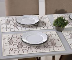 Jogo americano Natural Eclipse Marrom 33x50 2PÇ