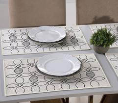 Jogo americano Natural Eclipse Preto 33x50 2PÇ