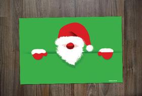 Jogo Americano Neoprene Envelope Papai Noel